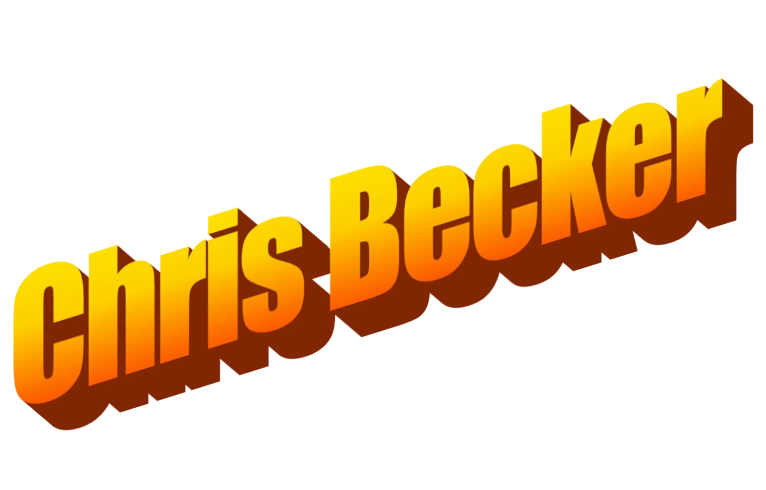 1998-style word art that says Chris Becker