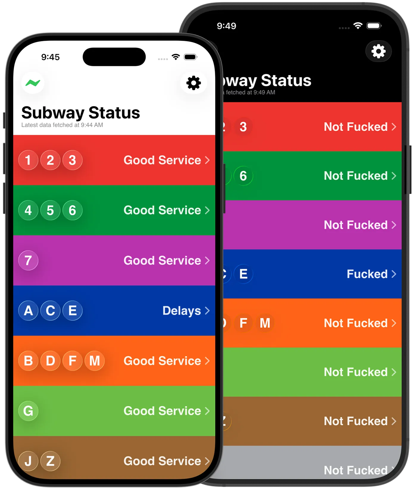 Is My Train Fucked - Real-time NYC subway status checker